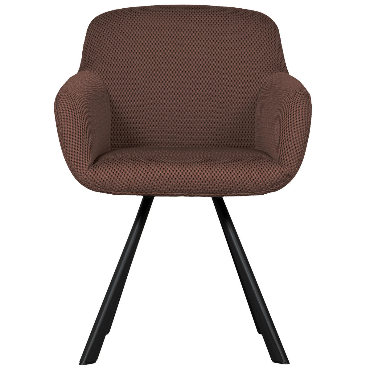 ARMLEHNSTUHL  in Netzbespannung  - Schwarz/Braun, Design, Textil/Metall (58/79/58cm) - Livetastic
