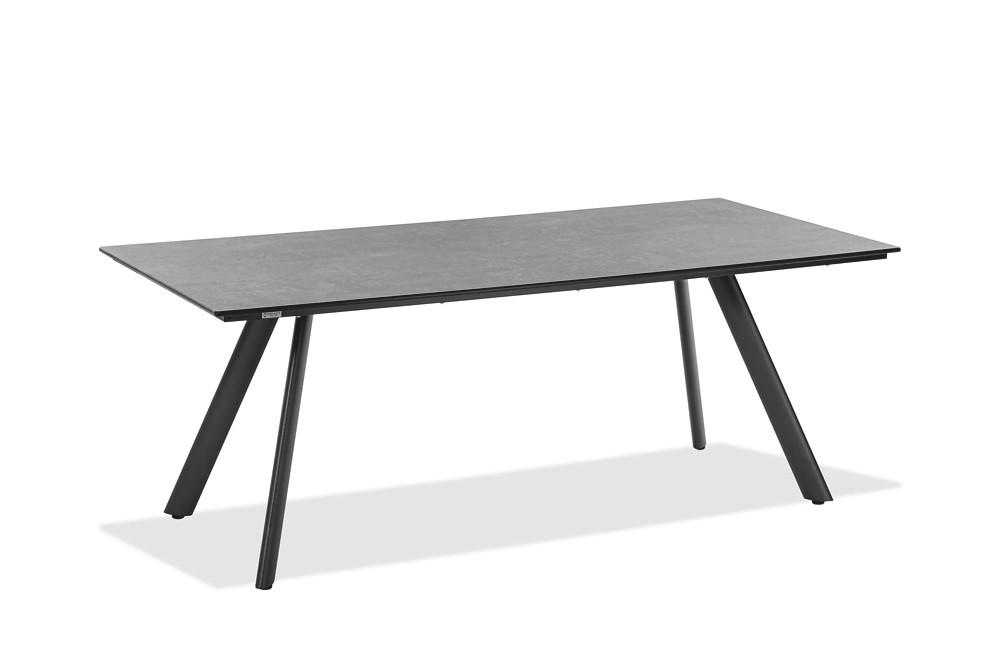 GARTENTISCH Kunststoff Anthrazit, Grau rechteckig  - Anthrazit/Grau, Design, Kunststoff/Metall (220/95/76cm)