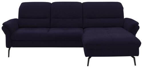 ECKSOFA in Flachgewebe Schwarz  - Schwarz, Konventionell, Textil/Metall (260/181cm) - Beldomo Speed