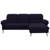 ECKSOFA in Flachgewebe Schwarz  - Schwarz, Konventionell, Textil/Metall (260/181cm) - Beldomo Speed