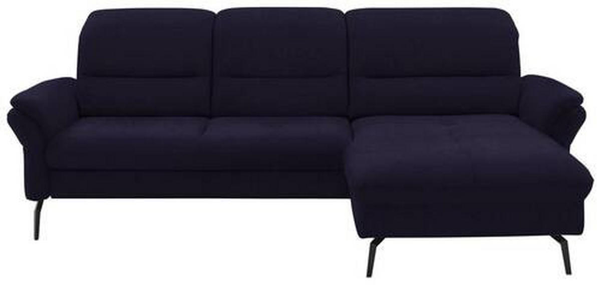 ECKSOFA in Flachgewebe Schwarz  - Schwarz, Konventionell, Textil/Metall (260/181cm) - Beldomo Speed