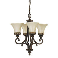 KRONLEUCHTER 45.7/62.5 cm    - Walnussfarben, Romantik / Landhaus, Glas/Metall (45.7/62.5cm) - Elstead Lighting