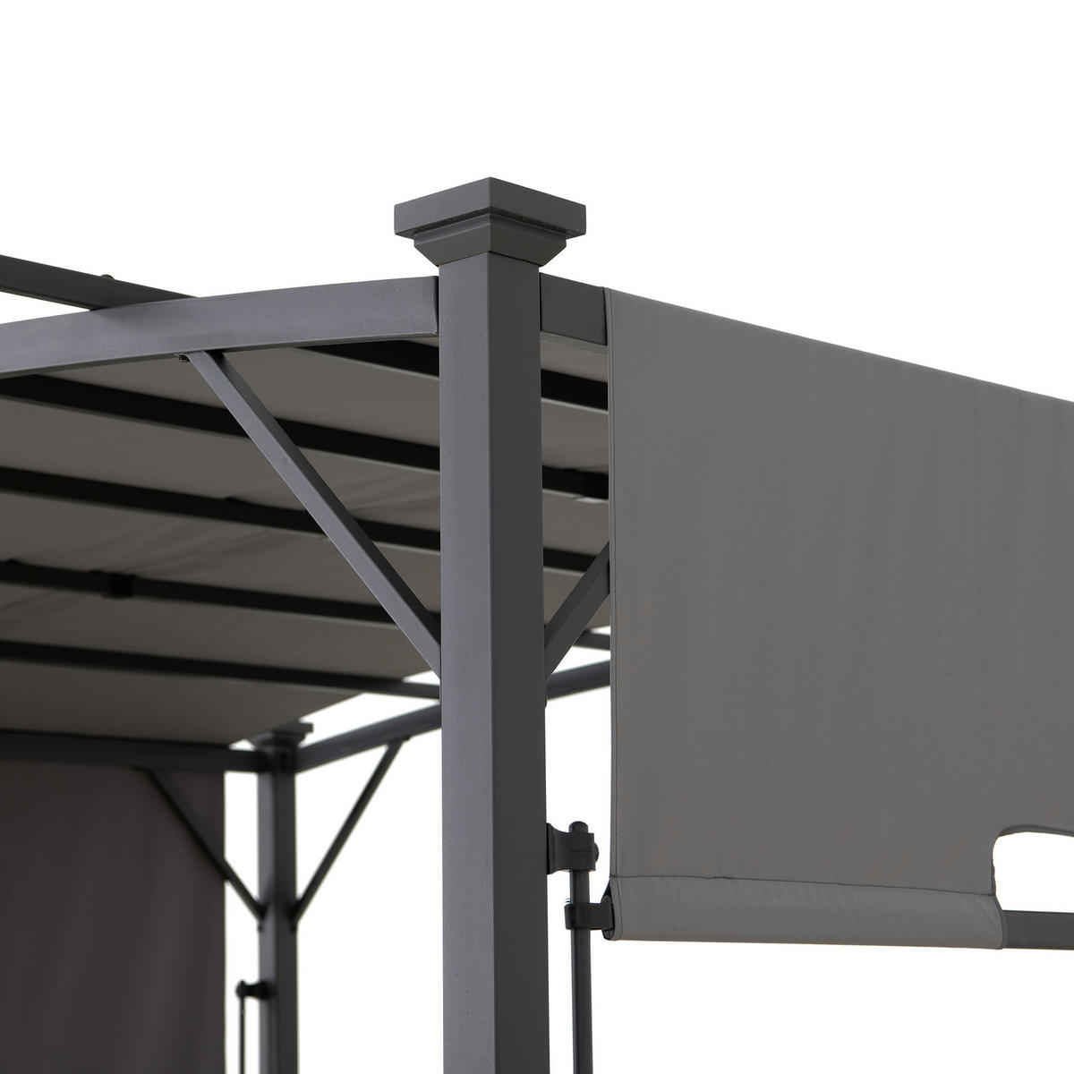 PERGOLA 300/227/270 cm   - Anthrazit/Grau, Basics, Textil/Metall (300/227/270cm) - Modante