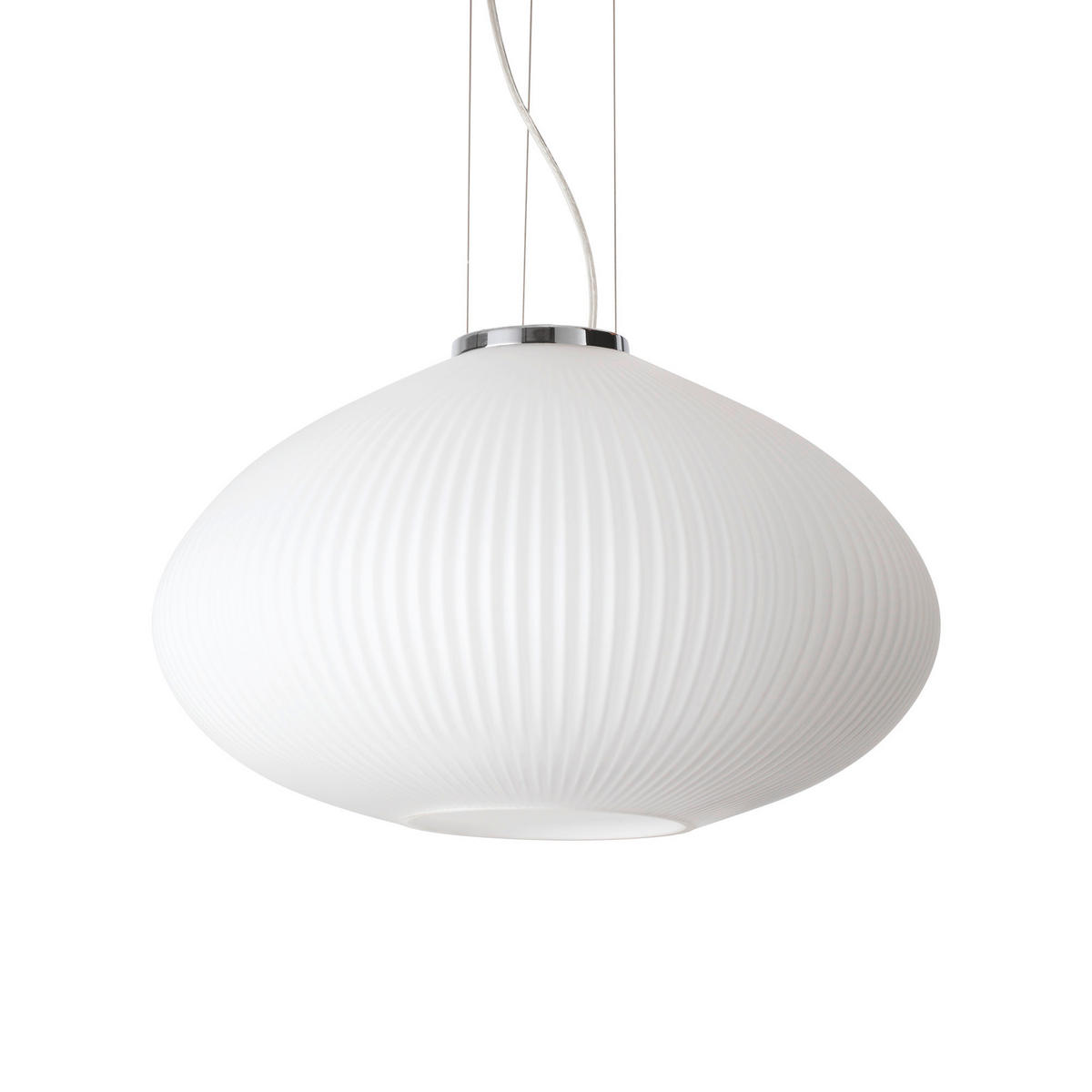 HÄNGELEUCHTE 45/36/245 cm  - Chromfarben/Weiß, KONVENTIONELL, Glas/Metall (45/36/245cm)
