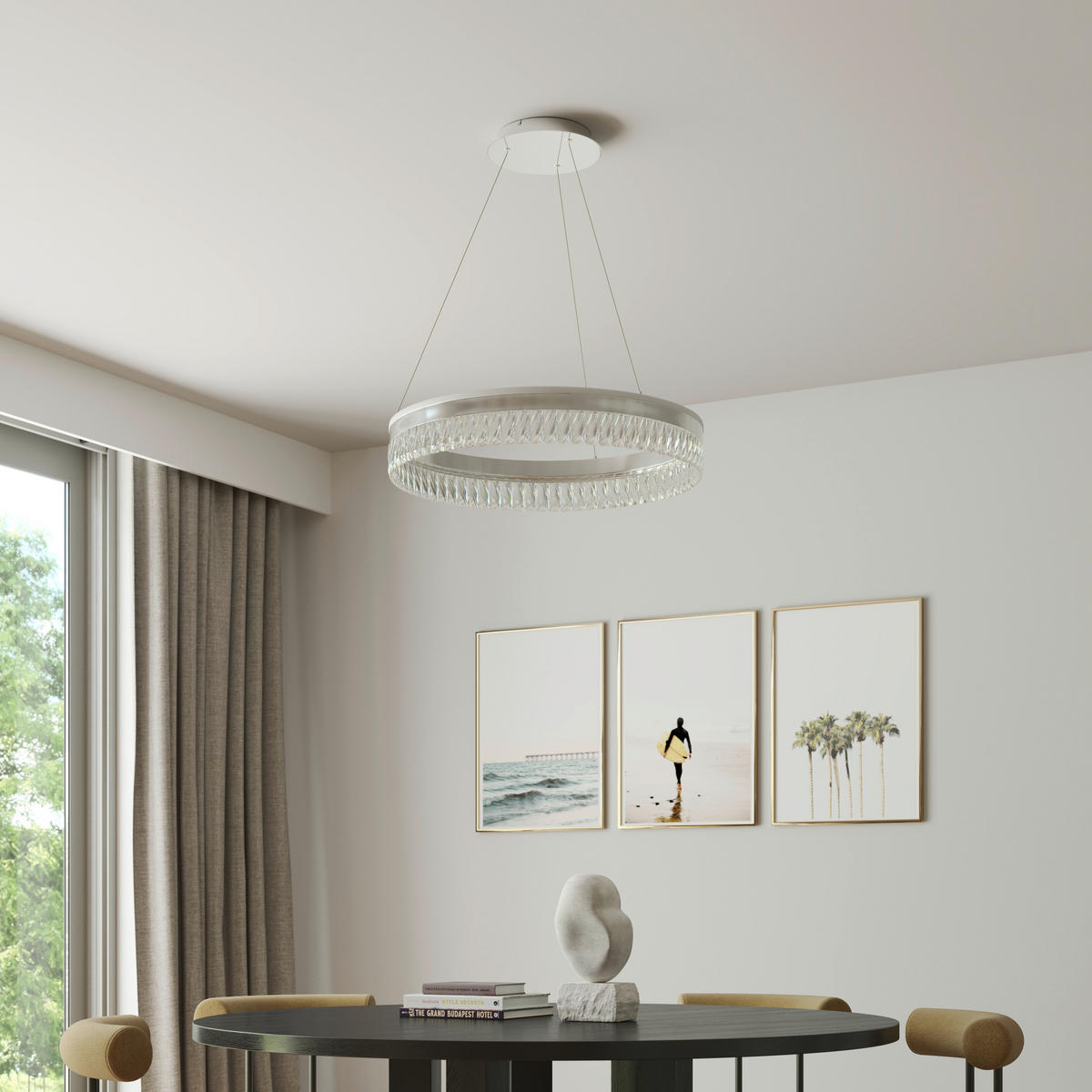 LED-HÄNGLAMPA Bunda 60/150 cm  - klar, Design, metall/glas (60/150cm) - Glandor