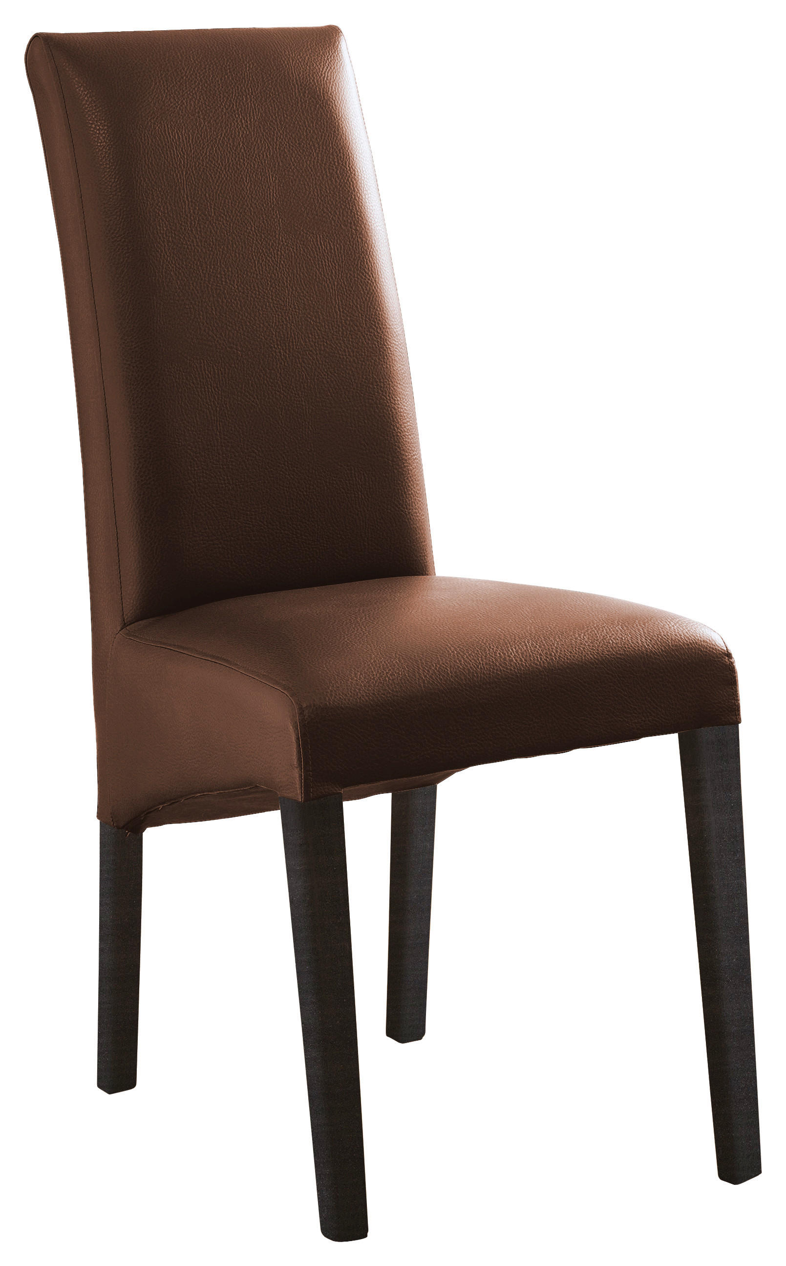 STUHL  Beinauswahl, Stoffauswahl Lederlook  Braun, Buche Kolonial  - Buche Kolonial/Braun, KONVENTIONELL, Holz/Textil (47/102/57cm) - Carryhome