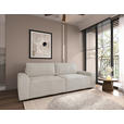 SCHLAFSOFA in Bouclé Creme  - Creme/Schwarz, Design, Kunststoff/Textil (250/83/115cm) - Ambia Home