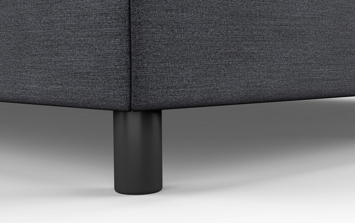 BOXBETT 160/200 cm  in Dunkelblau  - Schwarz/Dunkelblau, Modern, Holzwerkstoff/Textil (160/200cm) - MID.YOU