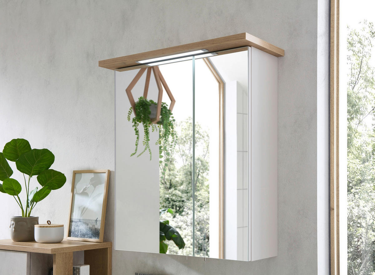 SPIEGELSCHRANK 60/72/20 cm  - Chromfarben/Kaschmir, KONVENTIONELL, Glas/Holzwerkstoff (60/72/20cm) - Xora
