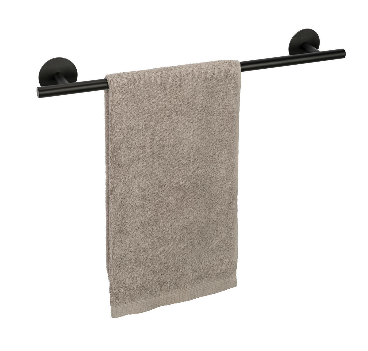HANDTUCHSTANGE 60/7/7 cm  - Schwarz, KONVENTIONELL, Metall (60/7/7cm) - Schöner Wohnen