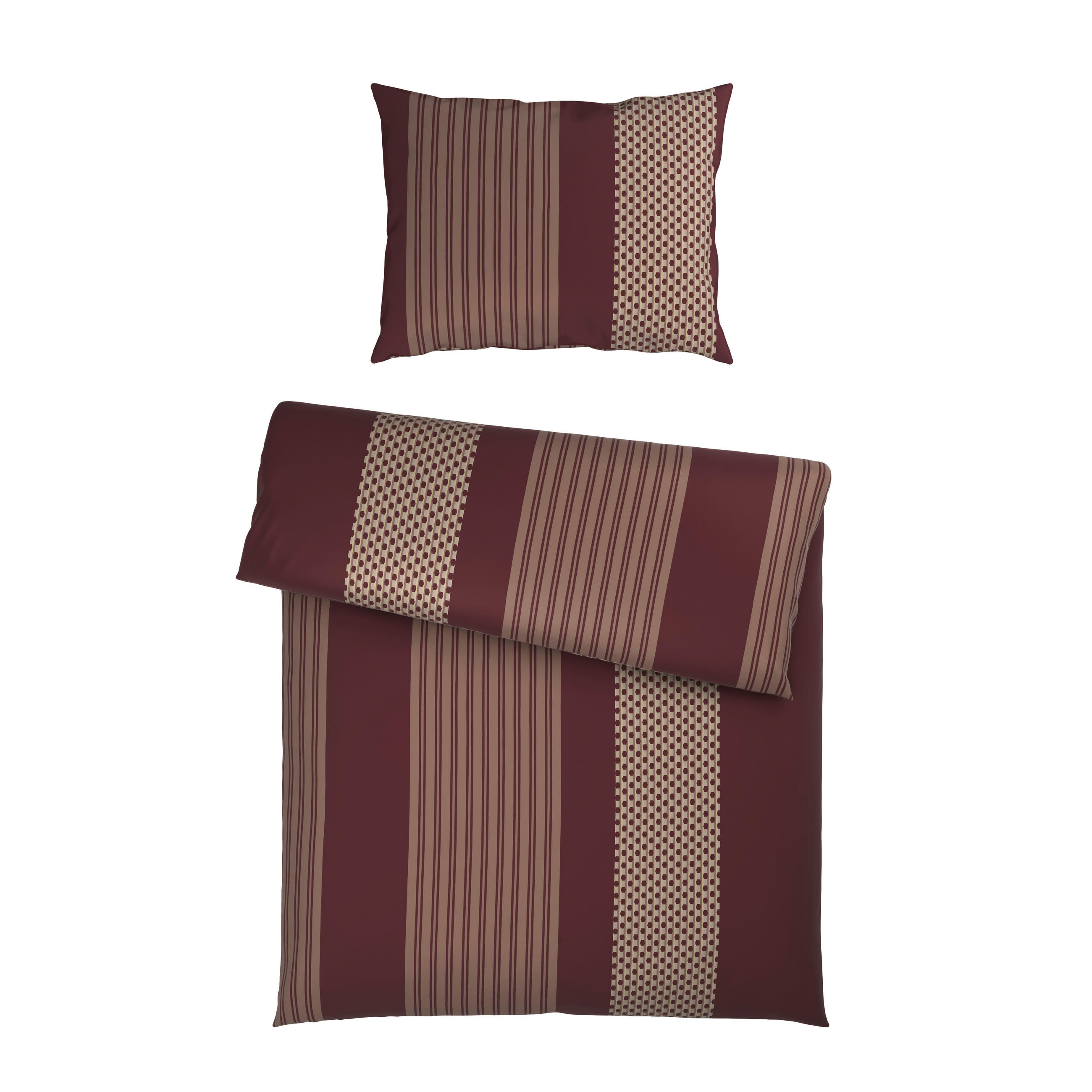 BETTWÄSCHE Satin 140/200 cm  - Kirschrot, Textil (140/200cm) - Dieter Knoll