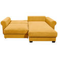 ECKSOFA Gelb Cord  - Gelb/Schwarz, KONVENTIONELL, Kunststoff/Textil (255/185cm) - Hom`in