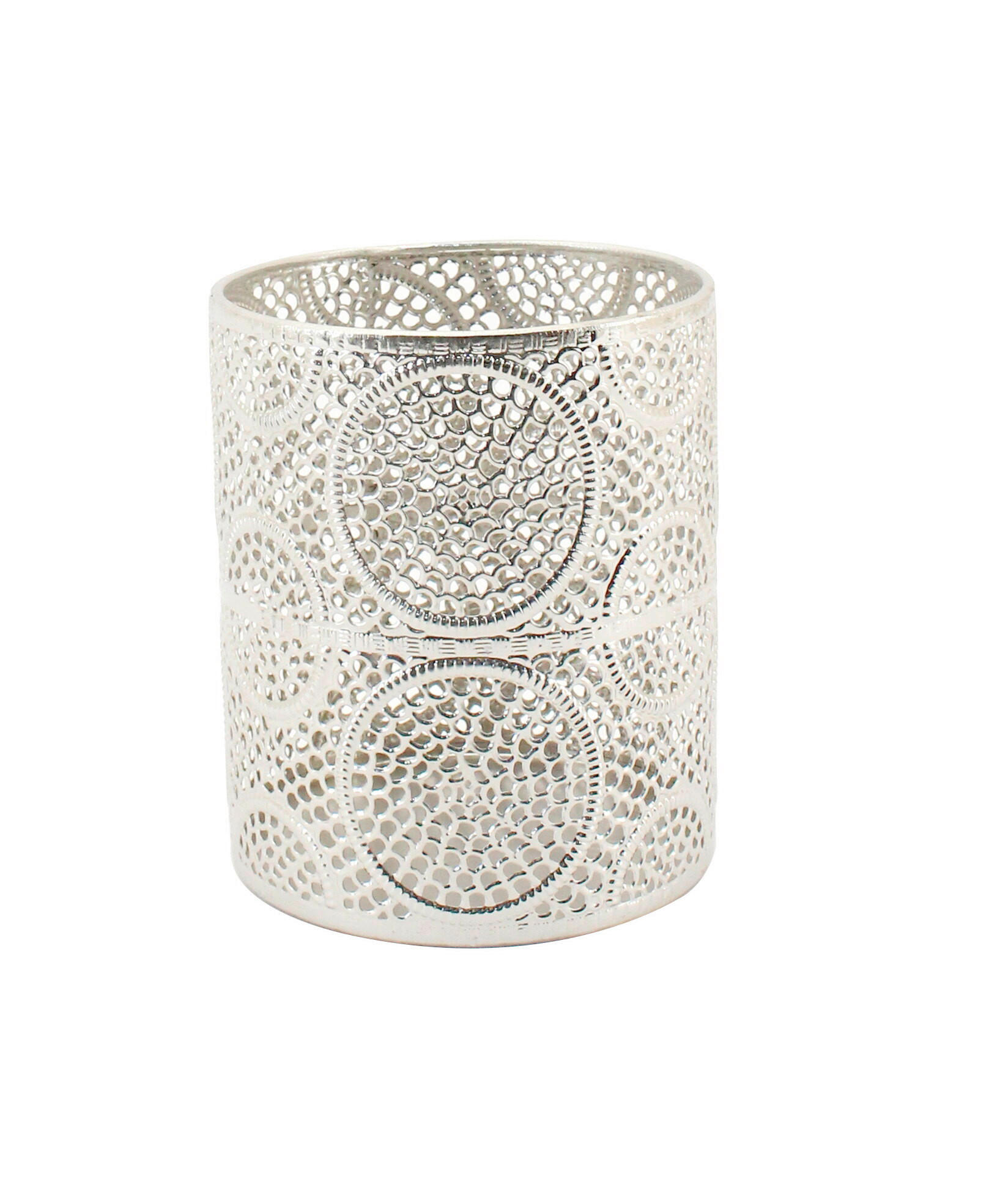 WINDLICHT - Silberfarben, KONVENTIONELL, Glas/Metall (13/16cm) - Ambia Home