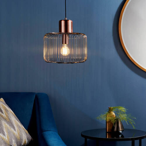 HÄNGELEUCHTE 30/130 cm  - Kupferfarben, Design, Metall (30/130cm) - ENDON