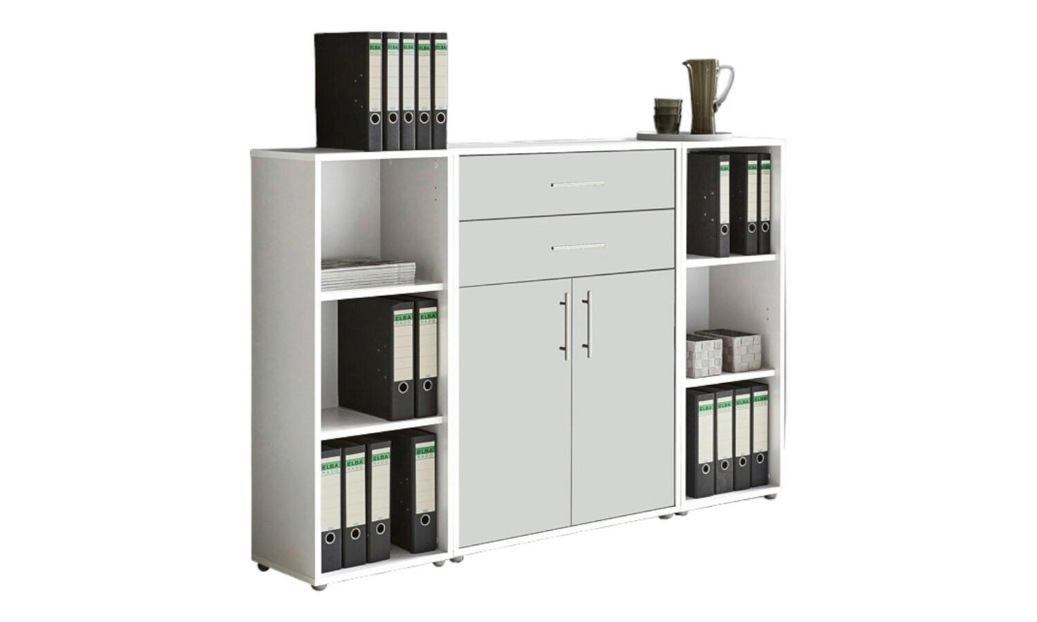 AKTENSCHRANK Weiß  - Weiß, MODERN, Holzwerkstoff (172,6/113,6/33cm) - MID.YOU