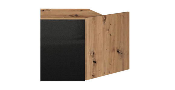 AUFSATZSCHRANK 117/39/117 cm Dunkelgrau, Eiche Artisan  - Dunkelgrau/Silberfarben, Design, Holzwerkstoff/Kunststoff (117/39/117cm) - Carryhome