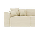 ECKSOFA Beige Cord  - Chromfarben/Beige, KONVENTIONELL, Kunststoff/Textil (293/195cm) - Carryhome