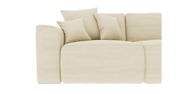 ECKSOFA Beige Cord  - Chromfarben/Beige, KONVENTIONELL, Kunststoff/Textil (293/195cm) - Carryhome