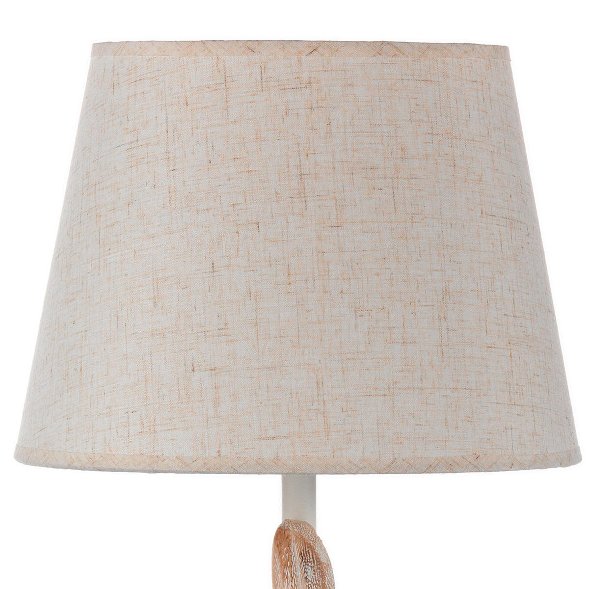 TISCHLEUCHTE 25/25/48 cm   - Perlmutt/Weiß, Natur, Kunststoff/Metall (25/25/48cm)