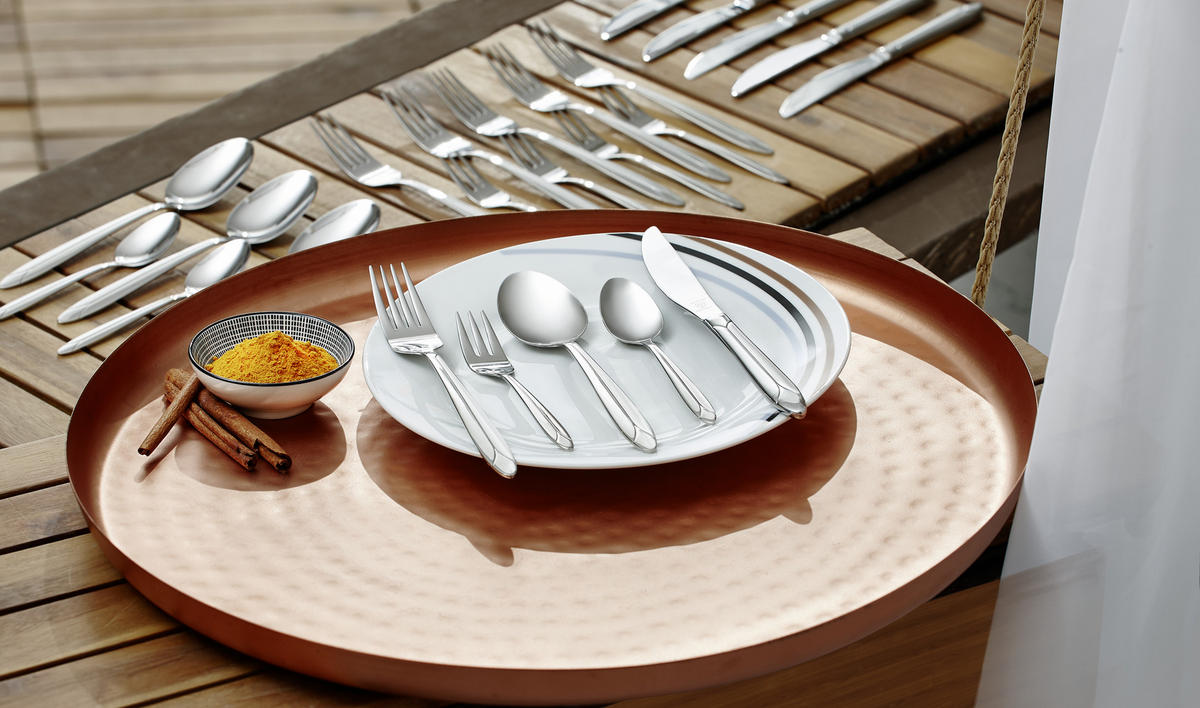 BESTICKSET Classic  60 delar  - stålfärgad, Basics, metall - Justinus