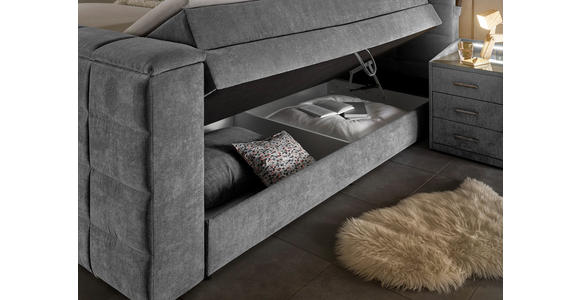 BOXSPRINGBETT 180/200 cm  in Dunkelgrau  - Dunkelgrau, KONVENTIONELL, Textil (180/200cm) - Carryhome