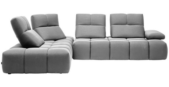 ECKSOFA in Struktur Grauweiß 233/313 cm - Grauweiß/Schwarz, Design, Kunststoff/Textil (233/313cm) - Emilio Belluti
