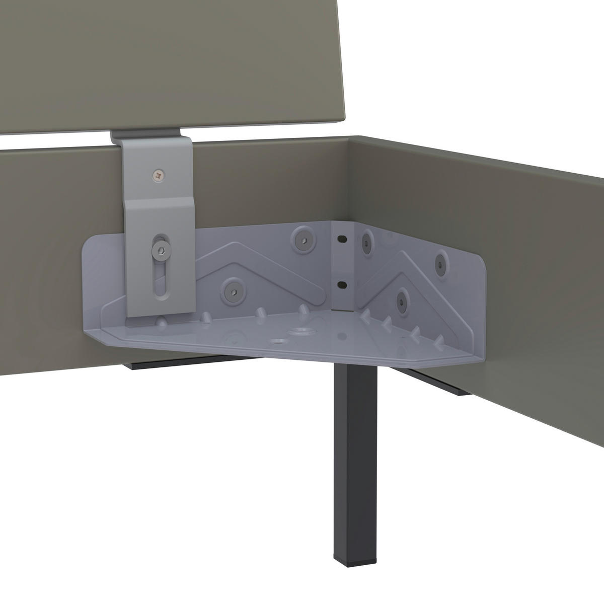 BETT Primolar 120/200 cm Grau, Grün  - Schwarz/Grau, Design, Metall (120/200cm) - Xora