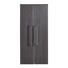SEITENSCHRANK Schwarz - Chromfarben/Schwarz, Design, Glas/Holzwerkstoff (60/129,6/30cm) - Novel