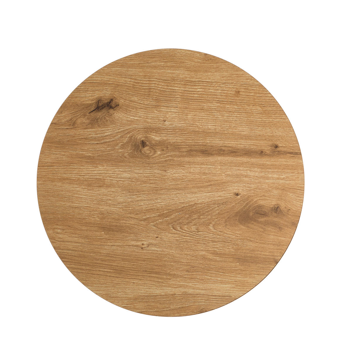 BEISTELLTISCH 40/40/48 cm Schwarz, Eiche Artisan rund  - Schwarz/Eiche Artisan, Basics, Holzwerkstoff/Metall (40/40/48cm) - Xora
