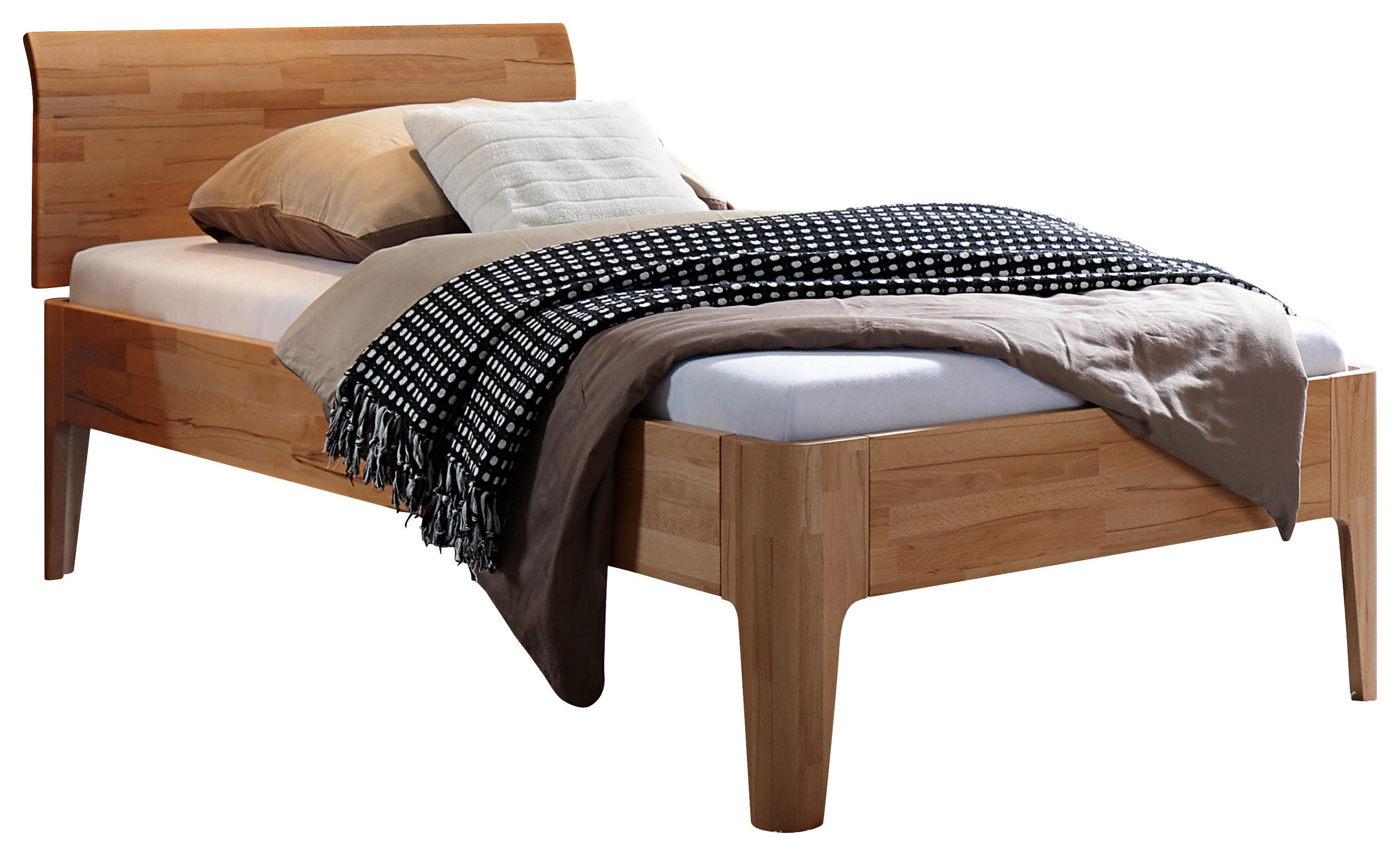 BETT 100/200 cm  in Buchefarben  - Buchefarben, Design, Holz (100/200cm) - Hasena