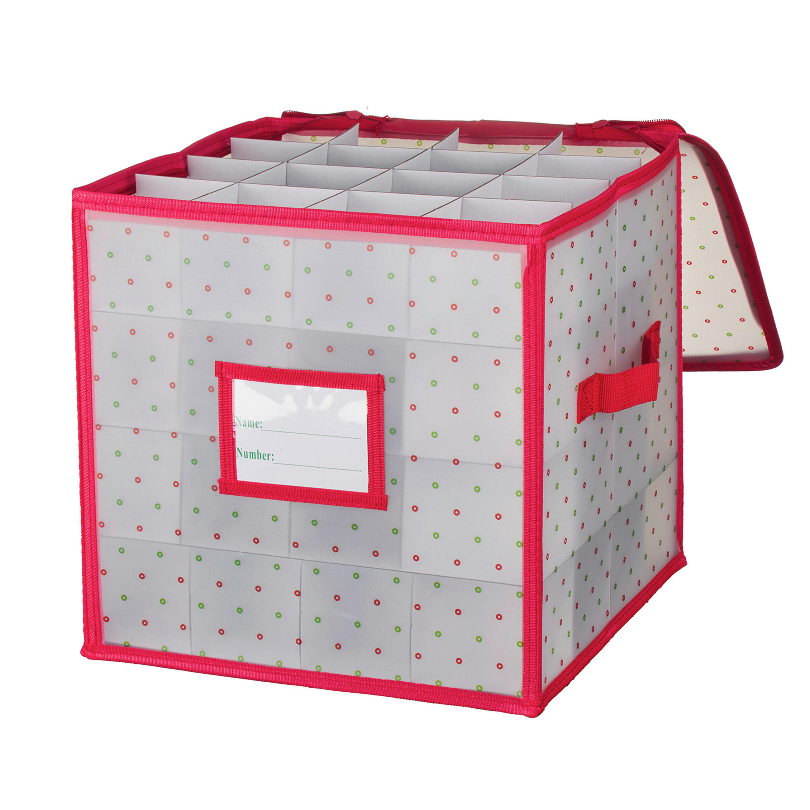 AUFBEWAHRUNGSBOX  - Rot/Weiß, LIFESTYLE, Papier/Kunststoff (30/30/30cm) - X-Mas