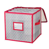 AUFBEWAHRUNGSBOX  - Rot/Weiß, LIFESTYLE, Papier/Kunststoff (30/30/30cm) - X-Mas