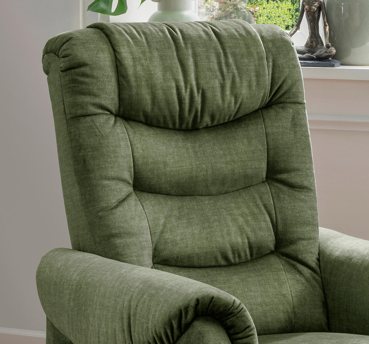 FERNSEHSESSEL in Velours Dunkelgrün  - Dunkelgrün/Schwarz, Design, Kunststoff/Textil (76/106/94cm) - Livetastic