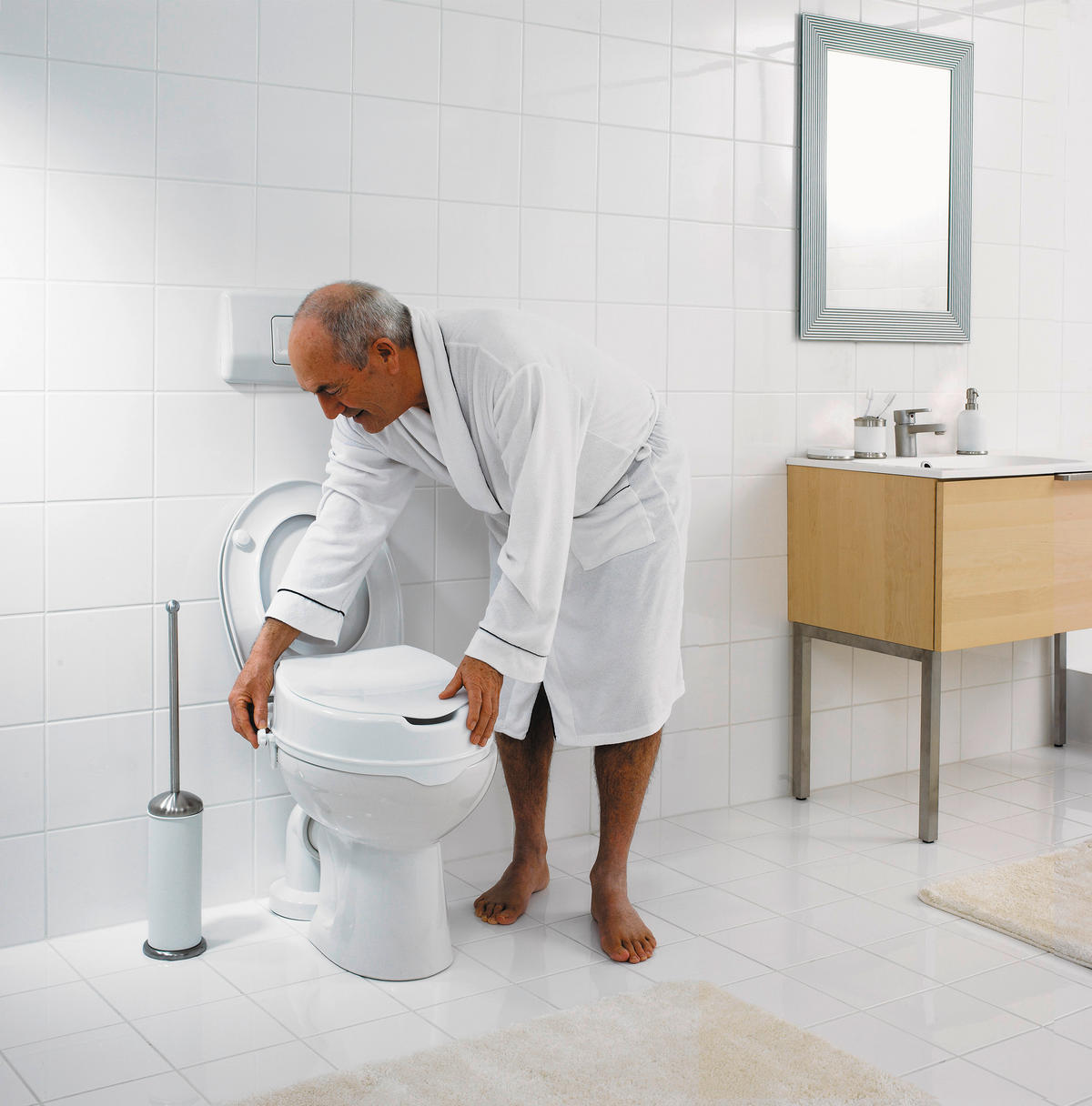 WC ÜLŐKE MAGASÍTÓ - fehér, Basics, műanyag (36/10/40cm) - Sadena