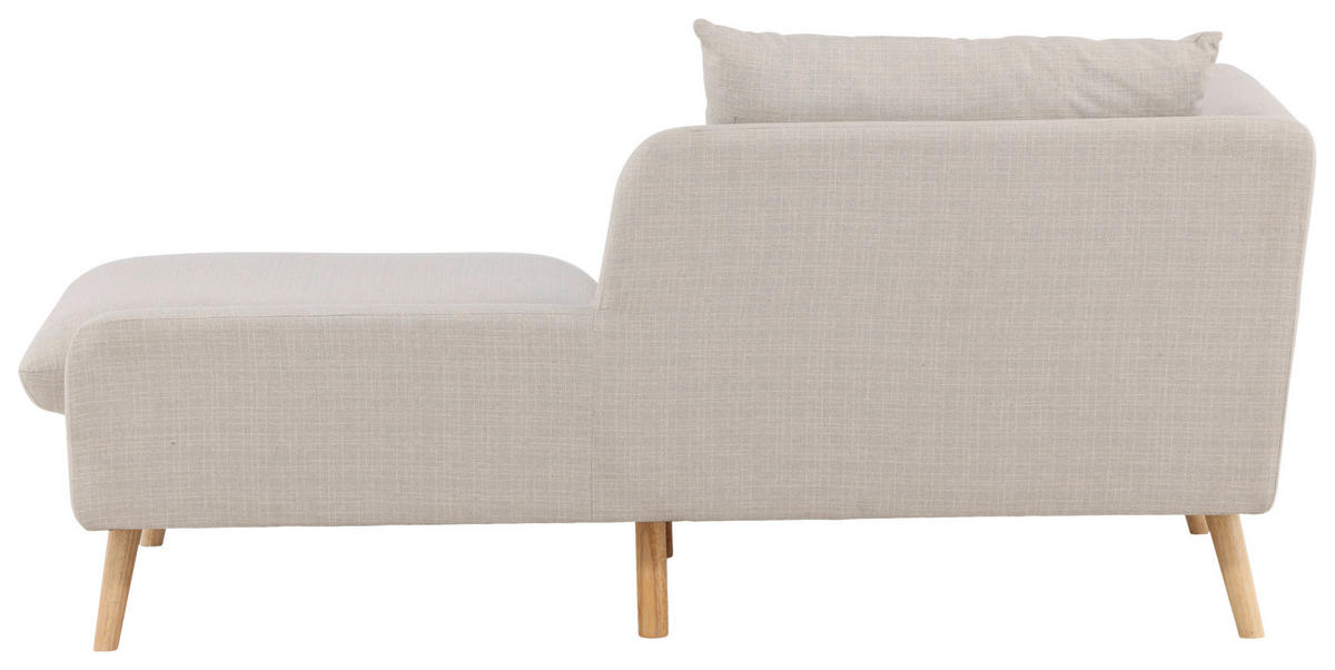 RÉCAMIERE in Leinenoptik Beige  - Beige, Design, Holz/Textil (174/80/93cm) - Livetastic