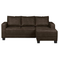 SEDEŽNA GARNITURA, mikrovlakna temno rjava  - temno rjava/rjava, Design, tekstil/les (200/144cm) - MID.YOU