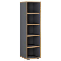 SCHUHREGAL Anthrazit, Honigeiche  - Honigeiche/Anthrazit, Design, Holzwerkstoff/Kunststoff (30/110/33cm) - MID.YOU