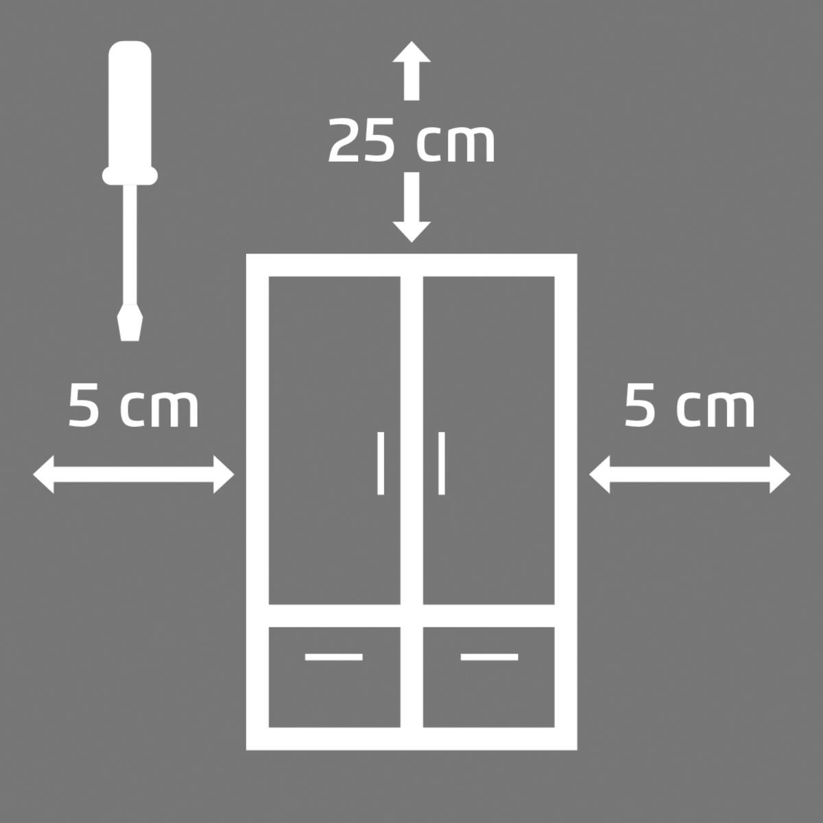SCHWEBETÜRENSCHRANK 181/223/68 cm 2-türig Weiß, Graphitfarben  - Schwarz/Graphitfarben, KONVENTIONELL, Holzwerkstoff/Metall (181/223/68cm) - Novel