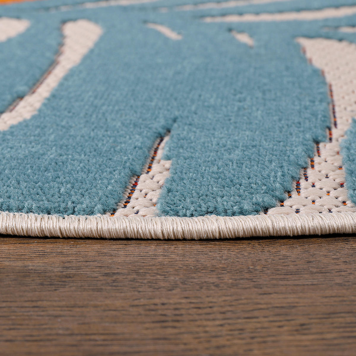 TEPIH ZA UNUTAR./VANJ. UPORAB  120 cm  plava, zelena  Floral  - zelena/plava, Lifestyle, tekstil/plastika (120cm)