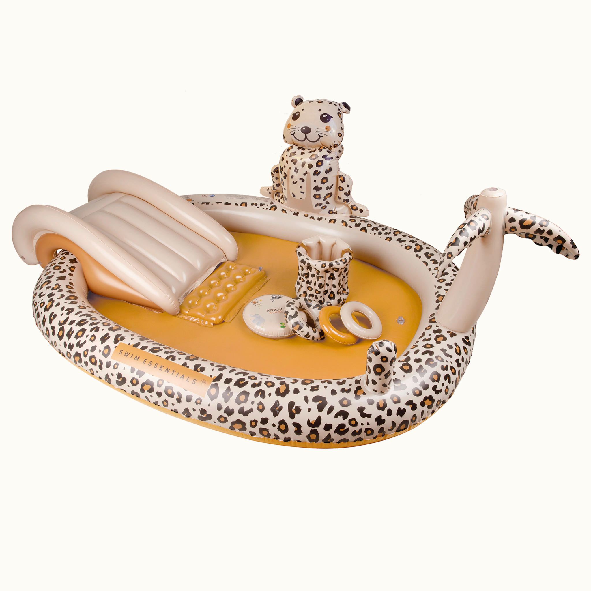 SPIELPOOL Beige Leopard 215/84/156 cm  - Beige, Basics, Kunststoff (215/84/156cm)