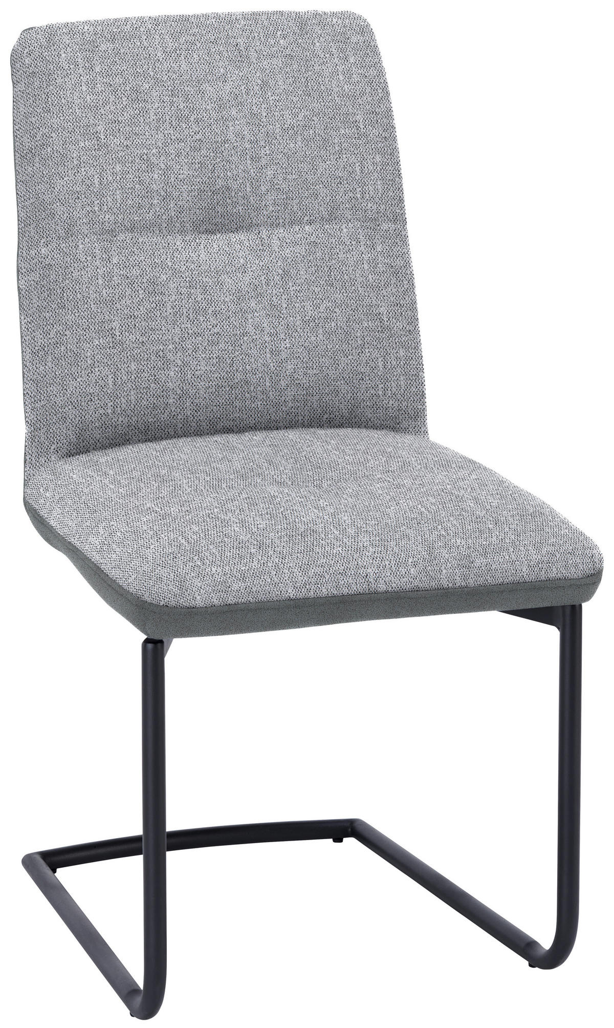 SCHWINGSTUHL  in Stahl Flachgewebe  - Dunkelgrau/Schwarz, Design, Textil/Metall (48/91/62cm) - Dieter Knoll