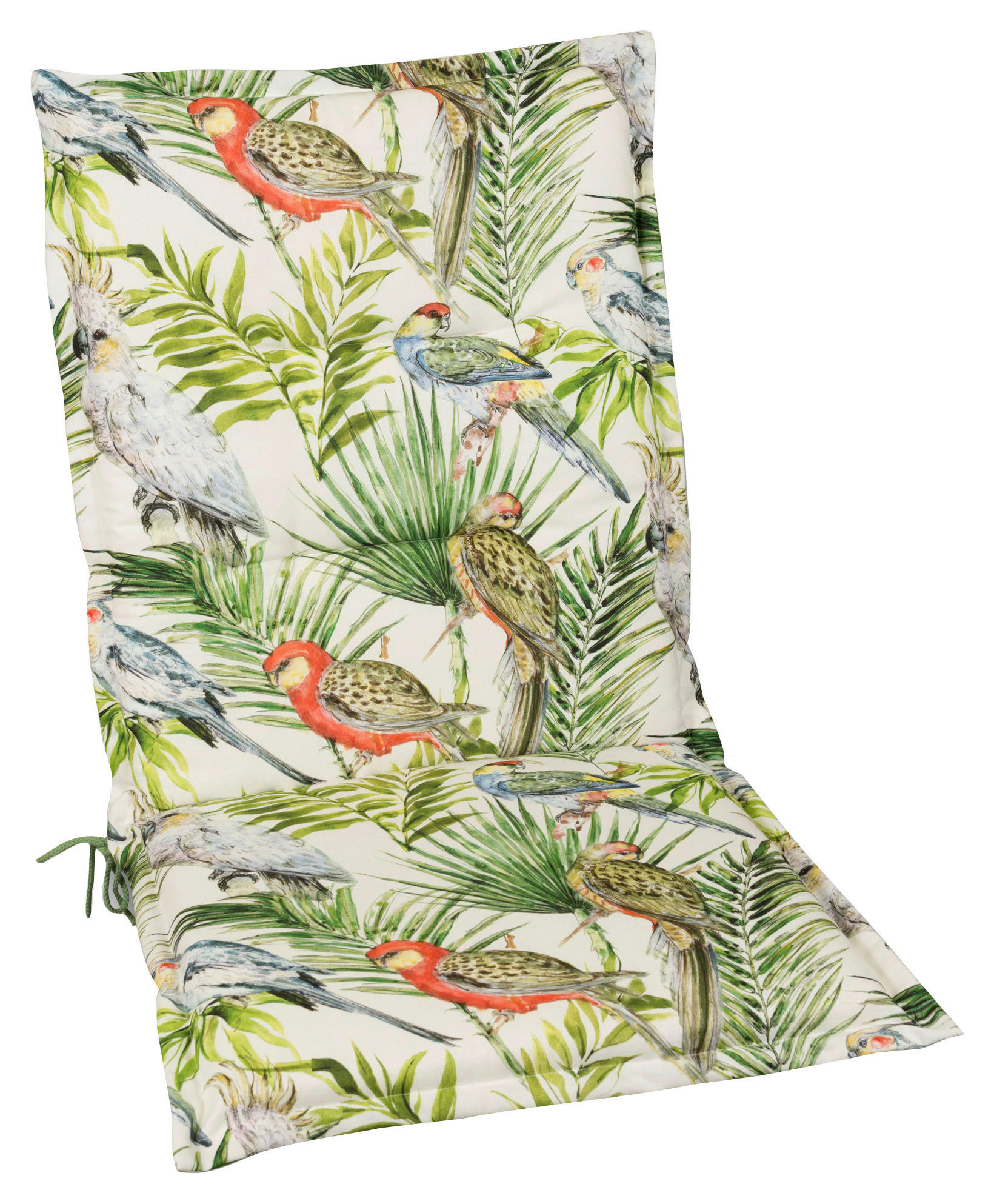 SESSELAUFLAGE Vogel  - Beige/Grün, Design, Textil (48/4/109cm)