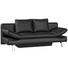 SCHLAFSOFA in Leder Dunkelgrau - Chromfarben/Dunkelgrau, MODERN, Leder/Metall (214/90/93cm) - Novel SCHLAFSOFA in Leder Dunkelgrau - Chromfarben/Dunkelgrau, MODERN, Leder/Metall (214/90/93cm) - Novel