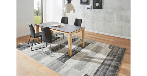 ESSTISCH in Holz, Kunststoff 200-300/100/75 cm  - Eichefarben/Graphitfarben, Design, Holz/Kunststoff (200-300/100/75cm) - Dieter Knoll