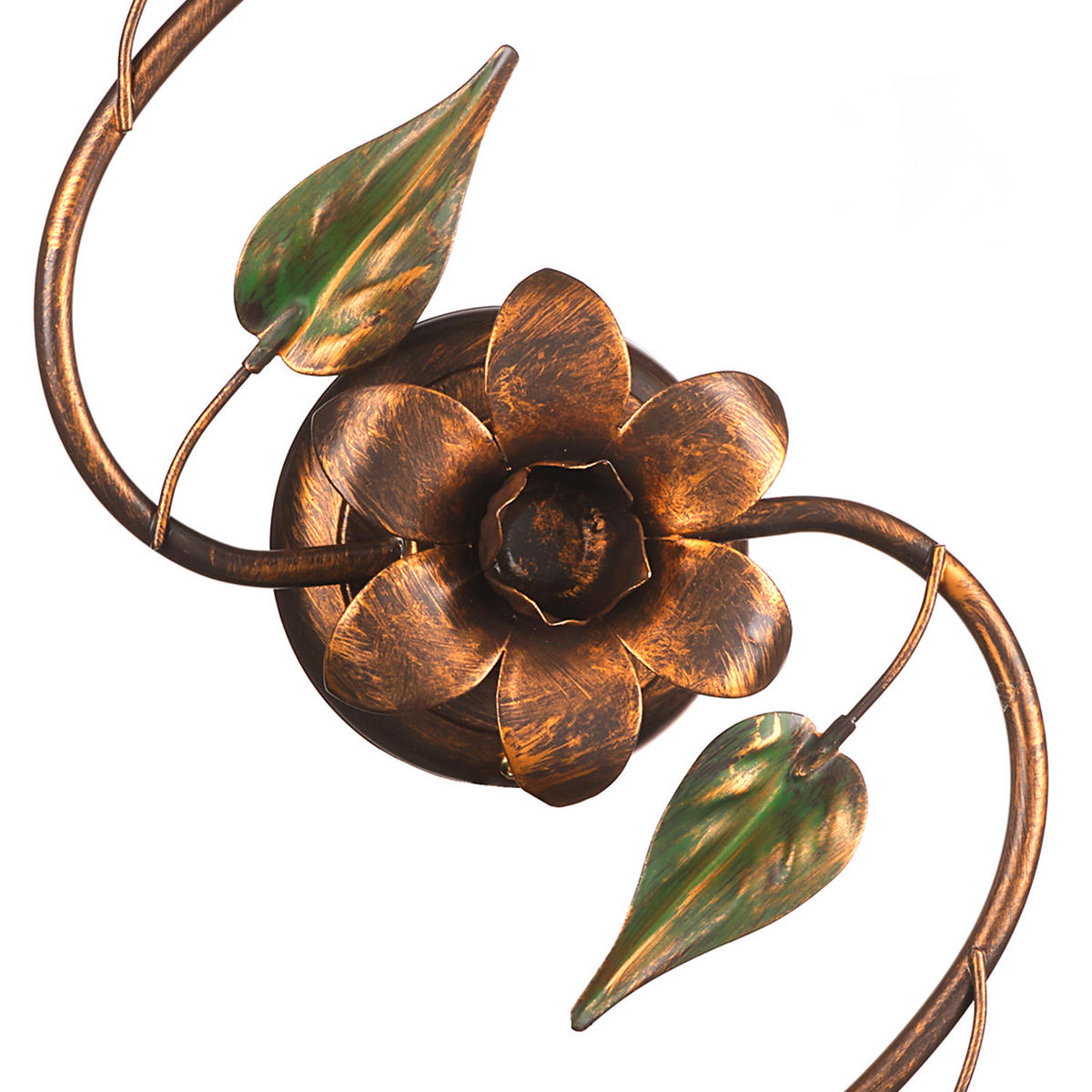 DECKENLEUCHTE 70/28/28 cm   - Bronzefarben/Olivgrün, ROMANTIK / LANDHAUS, Glas/Metall (70/28/28cm)