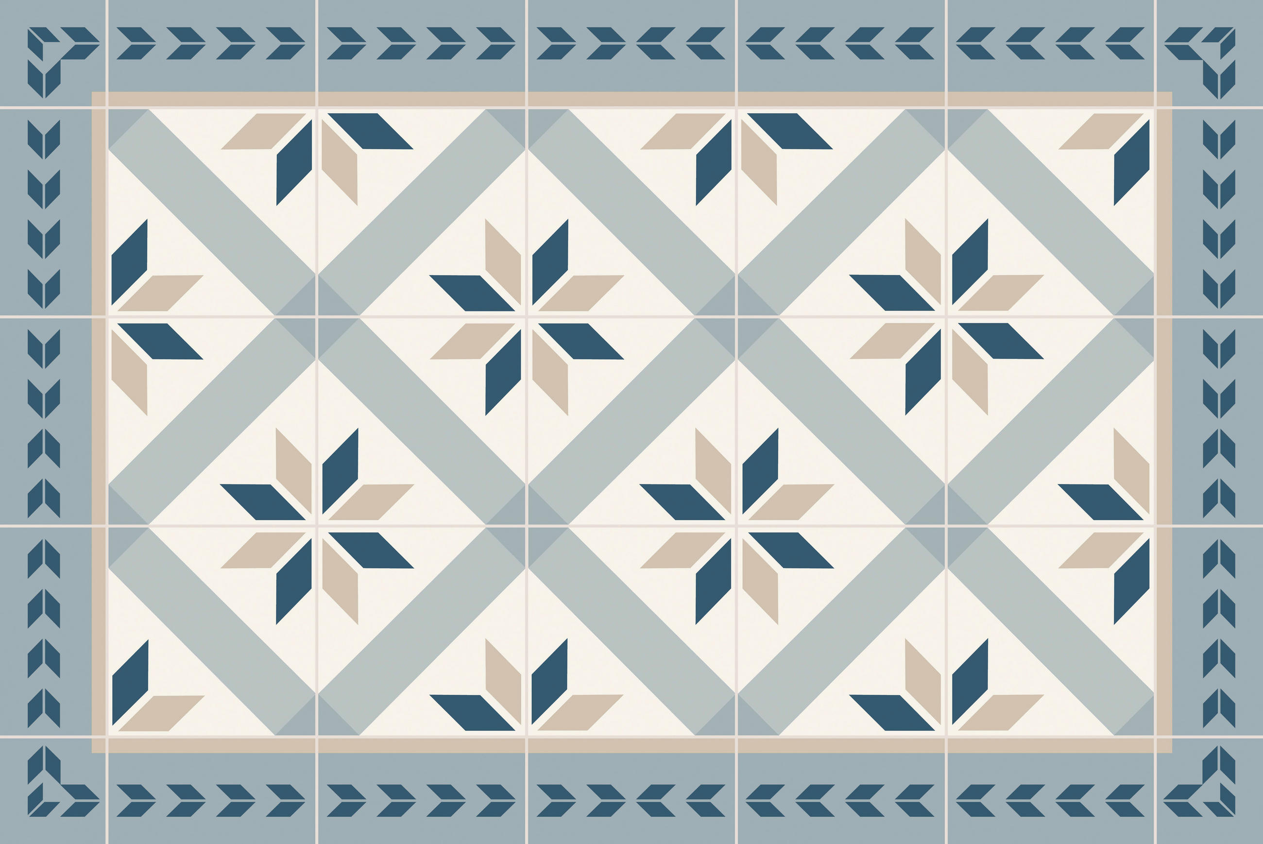 OUTDOORTEPPICH 40/60 cm Blau - Blau, Design, Kunststoff (40/60cm)