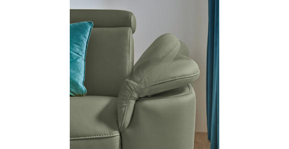 ECKSOFA in Echtleder Grün  - Schwarz/Grün, Design, Leder/Metall (239/289cm) - Cantus