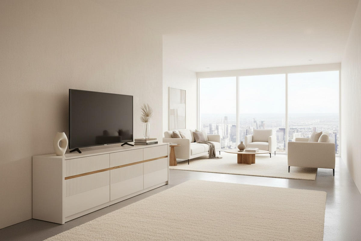 TV-BÄNK  173/57/40 cm 3 låda(or) modellutbud, möbler i samma serie finns att köpa till, stående  - kashmir/ekfärgad, Trend, trämaterial (173/57/40cm) - Xora