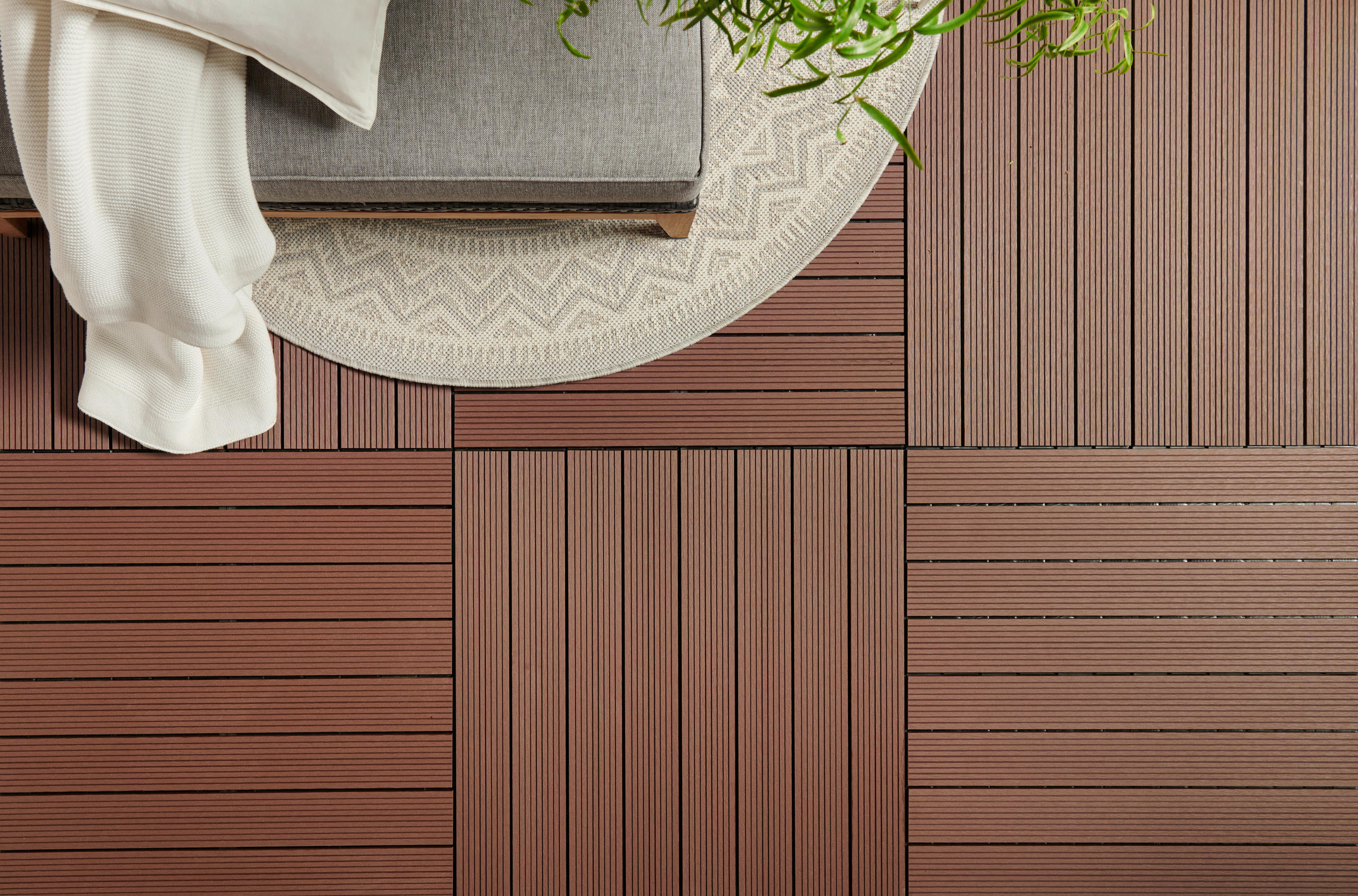 TERRASSENFLIESE Braun 6 Stück  - Braun, Basics, Kunststoff (60/30/2cm) - Ambia Garden
