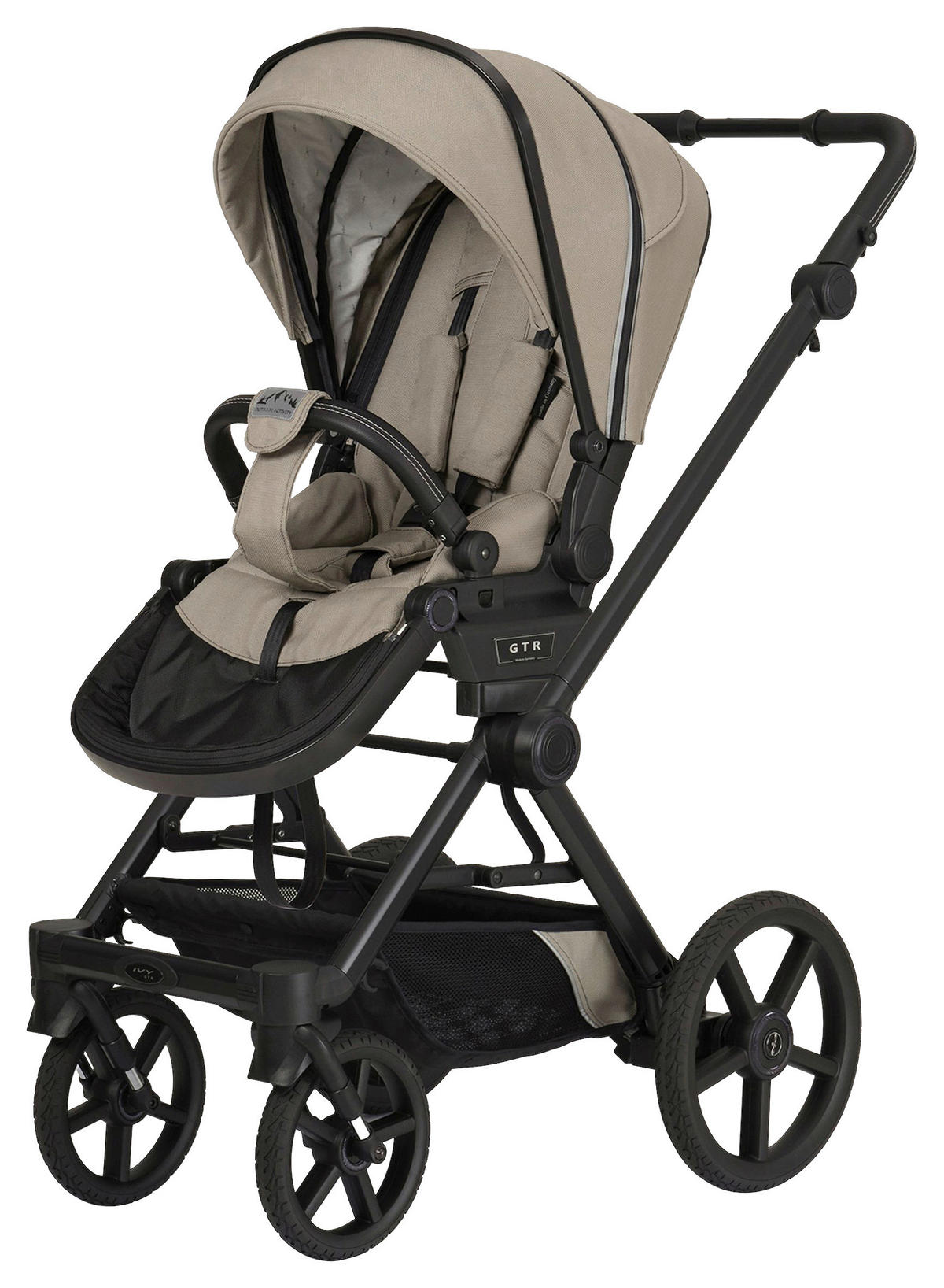KINDERWAGENSET IVY GTR Outdoor HB  - Sandfarben/Schwarz, Basics, Textil/Metall (94/58/119cm) - Hartan